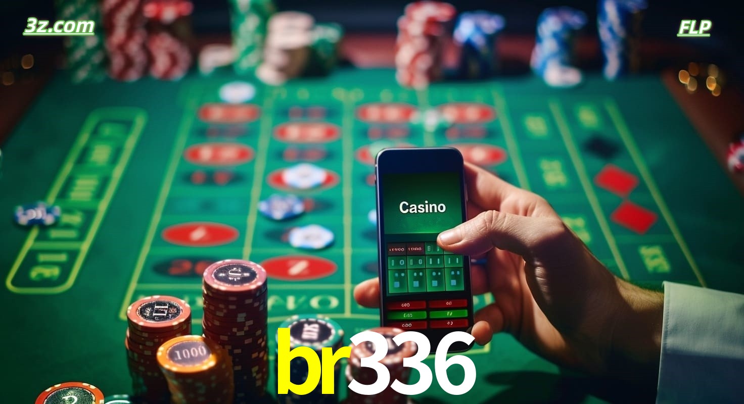 Cassino online móvel br336 com apostas em roleta e fichas de pôquer