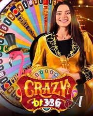 Crazy Time live game no br336 cassino com entretenimento ao vivo para jogadores do Brasil